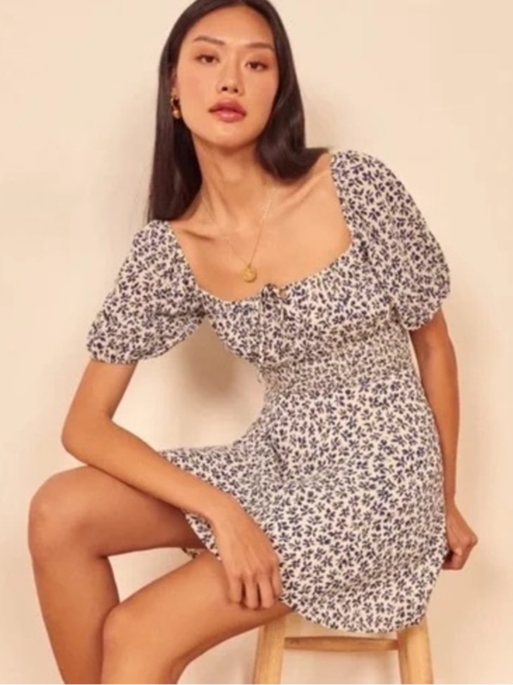 Reformation Jo Mini Dress in Bombay size 0